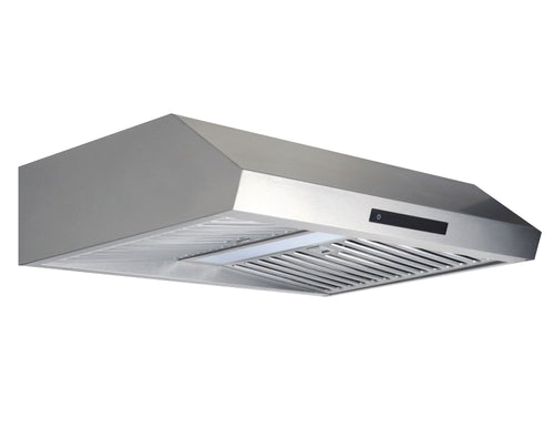 30" SATIN NICKEL 3 SPEED 600 CFM DUAL FAN KITCHEN RANGEHOOD