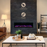 42" WALL MOUNTED AND WALL RECESSED ELECTRIC FIREPLACE