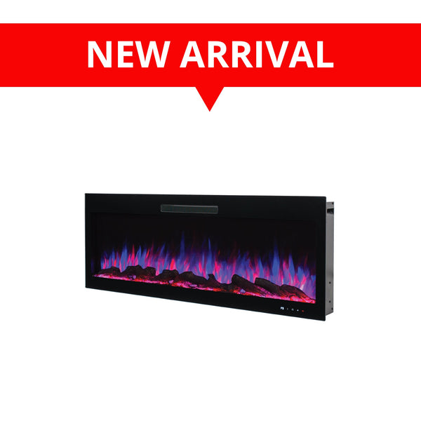 50" WALL MOUNTED AND WALL RECESSED ELECTRIC FIREPLACE
