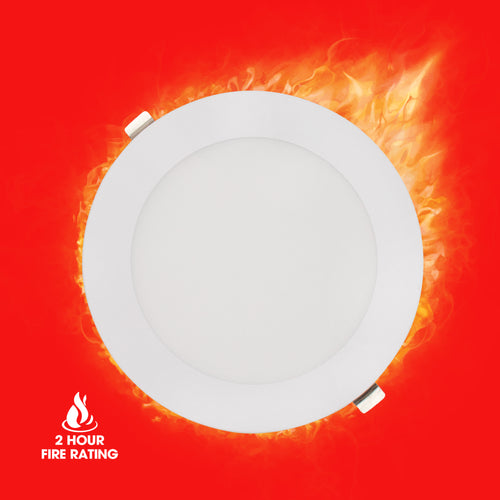 ORTECH FIRE RATED SLIM LED DIMMABLE DOWNLIGHT 4" , 12W, 800LMN, SELECTABLE COLOUR, WHITE