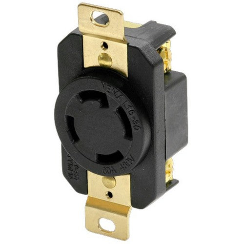 L16-30R TWIST LOCK WALL MOUNT RECEPTACLES - 3 POLE 4 WIRE 30A 480V