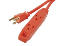 10M 30' OUTDOOR 16/3 SJTW - TRIPLE RECEPTACLE - ORANGE