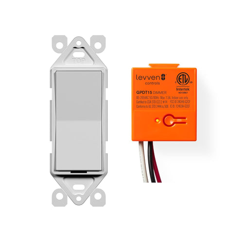 LEVVEN CONTROLS DECORA-STYLE SWITCH & 1.5A DIMMER CONTROLLER C13DW