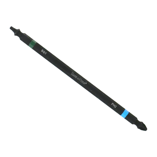 4" #2 BLUE PHILLIPS & #1 GREEN ROBERTSON SQUARE DOUBLE-ENDED IMPACT BIT