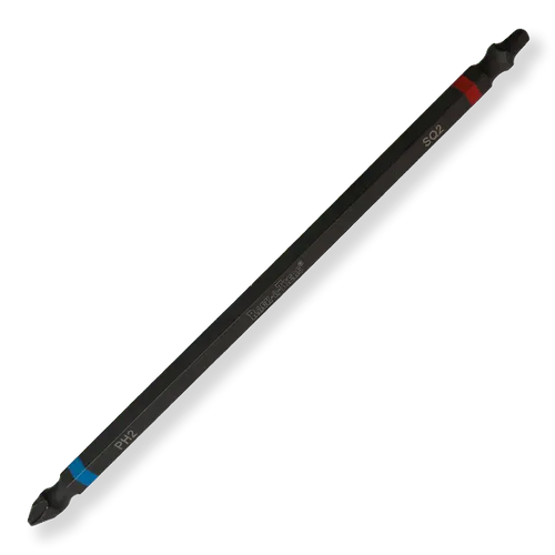 4" #2 BLUE PHILLIPS AND #2 RED ROBERTSON SQUARE DOUBLE ENDED IMPACT