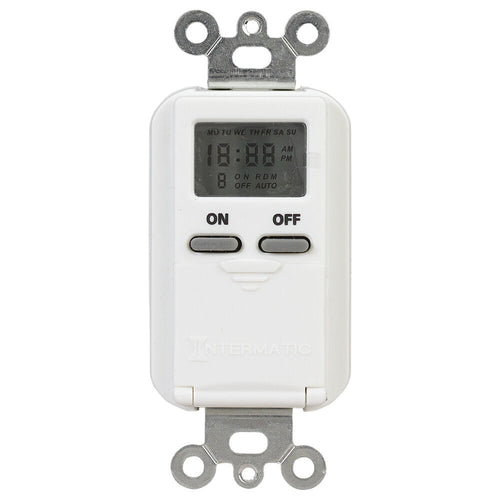 EI500WC 7-DAY STANDARD PROGRAMMABLE TIMER, 125 VAC, 15A, WHITE, INTERMATIC