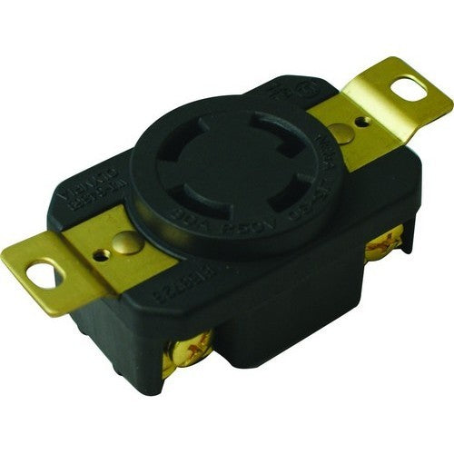 L15-30R TWIST LOCK WALL MOUNT RECEPTACLES - 3 POLE 4 WIRE 30A 250V