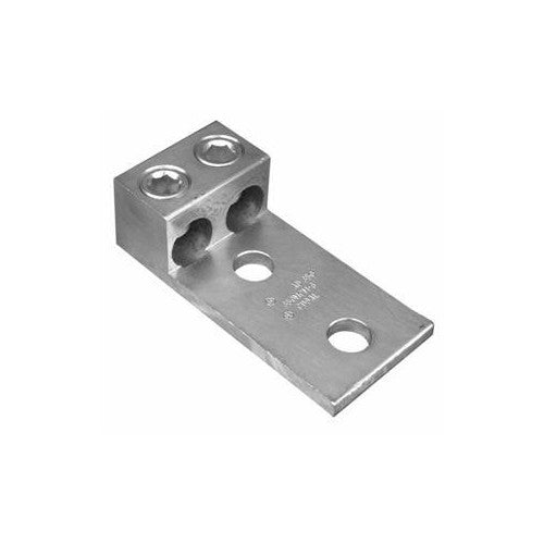 350 - #6 TWO HOLE MOUNT TWO CONDUCTOR ALUMINUM MECHANICAL LUG