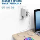HUNTKEY 65W THREE PORT USB WALL CHARGER