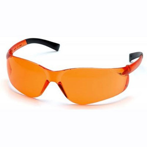 ZTEK® FRAMELESS SAFETY GLASSES - ORANGE NO ANTI-FOG