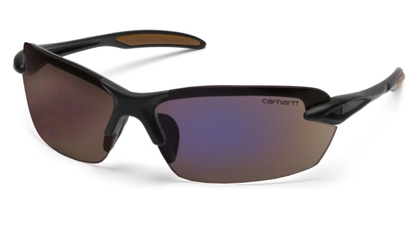 CARHARTT SPOKANE® HALF FRAME SAFETY GLASSES - BLUE MIRROR POLARIZED