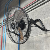 BANVIL 12" HIGH VELOCITY FLOOR FAN, 3 SPEED, PUSH BUTTON CONTROL, INCLUDES WALL MOUNTING BRACKET