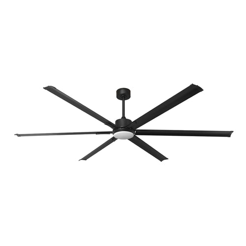 BANVIL STRATUS SERIES 84" DC BLACK 6 ALUMINUM BLADE FAN. LIGHT & LIGHT DELETE COVER & REMOTE INCLUDED (SHIPS IN 2 BOXES)