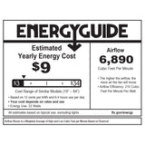 BANVIL 68" 8 BLADE BLACK DC CEILING FAN WITH REMOTE CONTROL, 10" DOWNROD, UL 507 INDOOR/OUTDOOR RATED