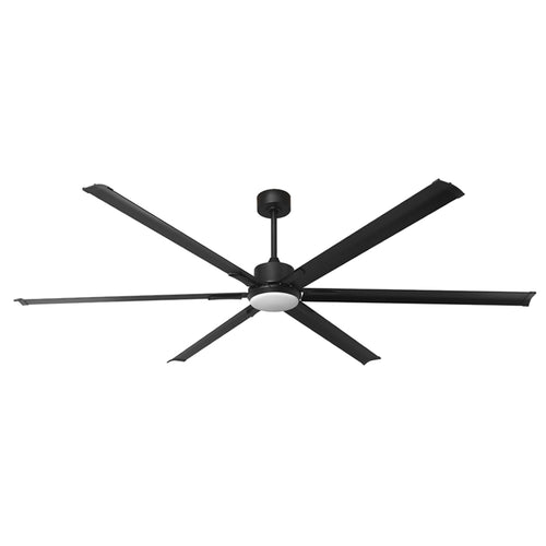 BANVIL STRATUS SERIES 96" DC BLACK 6 ALUMINUM BLADE FAN. LIGHT & LIGHT DELETE COVER & REMOTE INCLUDED (SHIPS IN 2 BOXES)