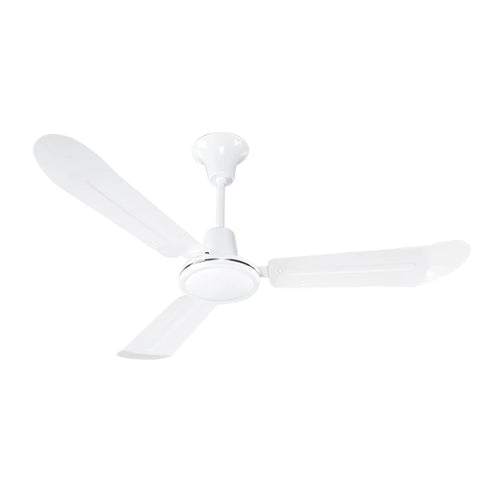 BANVIL 48" AC REVERSING WHITE FAN WITH 3 CURVED STEEL BLADES
