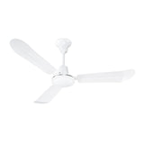 BANVIL 48" AC REVERSING WHITE FAN WITH 3 CURVED STEEL BLADES