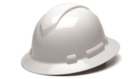 RIDGELINE® 4-POINT RATCHET FULL BRIM HARD HAT - WHITE