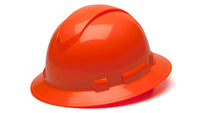 RIDGELINE® 4-POINT RATCHET FULL BRIM HARD HAT - HI-VIS ORANGE