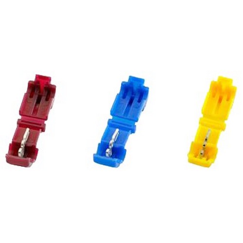 YELLOW 12 - 10 T-TAP QUICK SPLICE CONNECTORS PACK OF 25