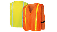 RV1 SERIES NON-RATED HI-VIS VEST ONE SIZE FITS MOST - LIME