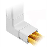 INSIDE CORNER RACEWAY COVER FITTING - 1" X 1/2" - WHITE