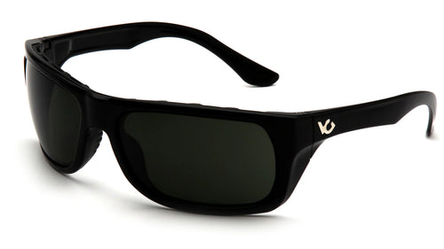 VALLEJO® BLACK FULL FRAME SAFTEY GLASSES - FOREST GRAY ANIT-FOG