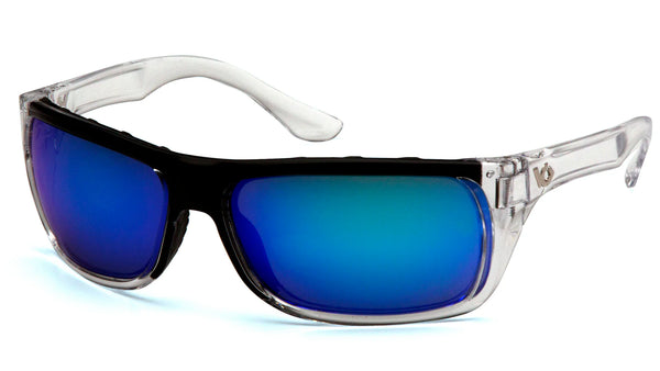 VALLEJO® CLEAR FULL FRAME SAFTEY GLASSES - ICE BLUE MIRROR ANTI-FOG LENS