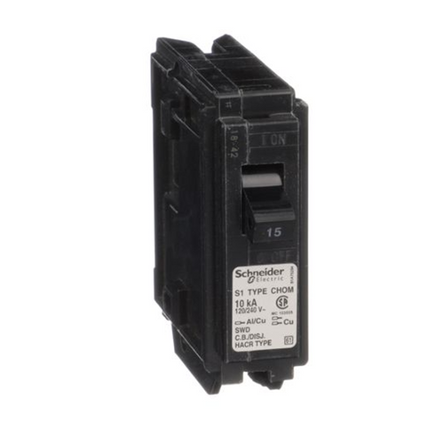 SCHNEIDER ELECTRIC HOMELINE 1 POLE 15A CIRCUIT BREAKER CHOM115