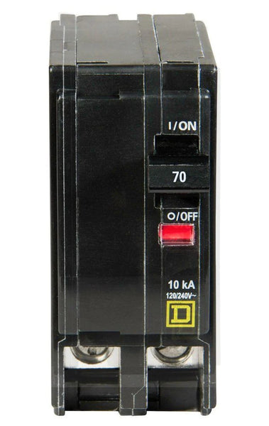 SQUARE D MINI CIRCUIT BREAKER 70A 2 POLE PLUG IN MOUNT QO270 TYPE QO