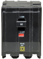 SQUARE D MINI CIRCUIT BREAKER 60A 3 POLE PLUG IN MOUNT QO360 TYPE QO