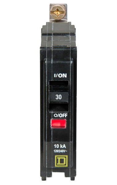 SQUARE D MINI CIRCUIT BREAKER 30A 1 POLE BOLT ON MOUNT QOB130 TYPE QOB