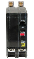 SQUARE D MINI CIRCUIT BREAKER 100A 2 POLE BOLT ON MOUNT QOB2100 TYPE QOB