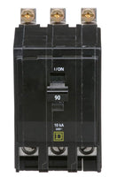 SQUARE D MINI CIRCUIT BREAKER 90A 3 POLE BOLT ON MOUNT QOB390 TYPE QOB