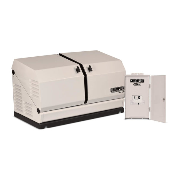 CHAMPION 8.5-KW HOME STANDBY GENERATOR WITH A AUTOMATIC SELECT CIRCUIT 50-AMP OUTDOOR SWITCH PANEL