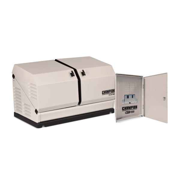 CHAMPION 12.5-KW HOME STANDBY GENERATOR WITH A AUTOMATIC SELECT CIRCUIT 100-AMP OUTDOOR SWITCH PANEL
