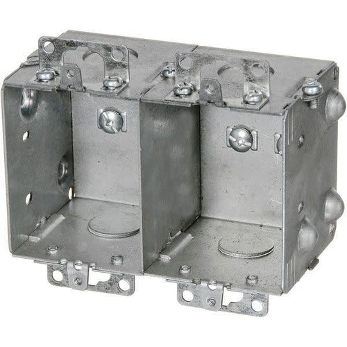 1204-2-HV - 347V 2 ½'' DEEP 2 GANG BOX W/MOUNTING EARS & KNOCKOUTS-VISTA-VISTA-Default-Covalin Electrical Supply