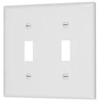 VISTA 2-GANG TOGGLE SWITCH PLATE - WHITE-VISTA-VISTA-Default-Covalin Electrical Supply