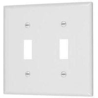 VISTA 2-GANG TOGGLE SWITCH PLATE - WHITE-VISTA-VISTA-Default-Covalin Electrical Supply