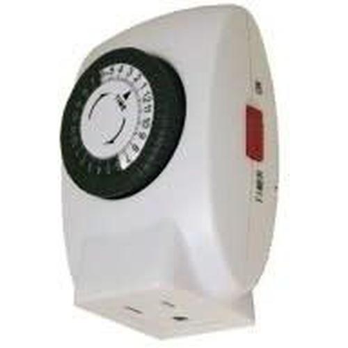 GROUNDED PLUG-IN TIMER - 15A, 120V, 1000W, 48 ON/OFF - WHITE-VISTA-VISTA-Default-Covalin Electrical Supply
