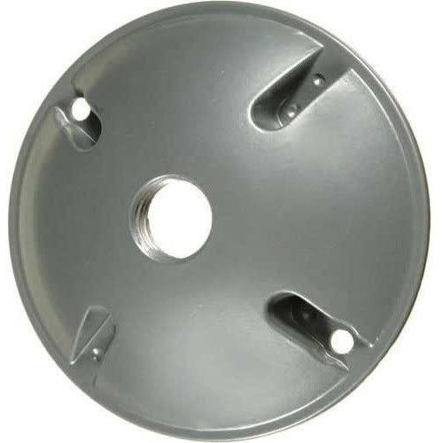  ROUND 1-HOLE COVER W/GASKET - WHITE-VISTA-VISTA-Default-Covalin Electrical Supply 