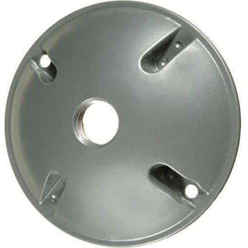 ROUND 1-HOLE COVER W/GASKET - WHITE-VISTA-VISTA-Default-Covalin Electrical Supply