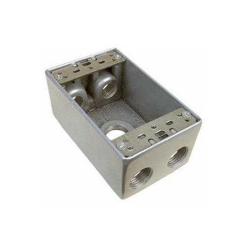 Weatherproof Boxes - One Gang 5 Outlet Holes 1/2"