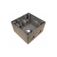 WEATHERPROOF BOX - TWO GANG DEEP 5 OUTLET HOLES 3/4"