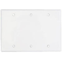 3 GANG BLANK WALL PLATE, WHITE-ORTECH-CROWN DISTRIBUTION-Default-Covalin Electrical Supply