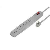 6 OUTLET - 3 SURGE W/1.8M CORD - RIGHT ANGLE PLUG - GREY-VISTA-VISTA-Default-Covalin Electrical Supply