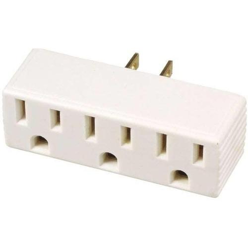3 WIRE TRIPLE TAP ADAPTER - WHITE-VISTA-VISTA-Default-Covalin Electrical Supply