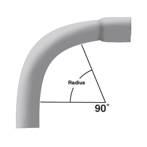 4" PVC DB2 DUCT CONDUIT 90 PVC ELBOW SWEEP - TYPE 2 DB2 ***ADDITIONAL SHIPPING CHARGES MAY APPLY***