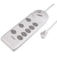 8 OUTLET - 3 SURGE W/1.8M CORD - RIGHT ANGLE PLUG - WHITE-VISTA-VISTA-Default-Covalin Electrical Supply