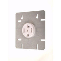DRYER OUTLET W/ 4 11/16'' COVER PLATE - 30A-120/240V - WHITE-VISTA-VISTA-Default-Covalin Electrical Supply